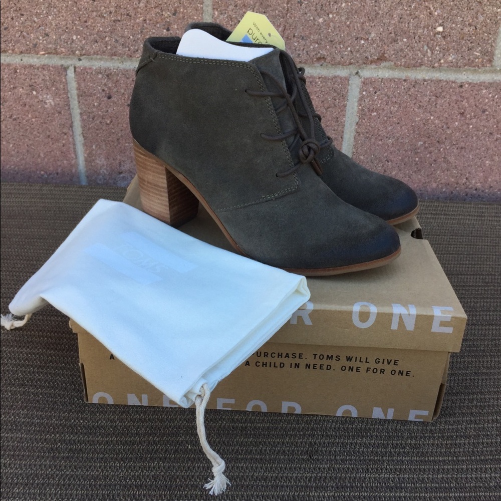 New Toms Lace Up Booties
